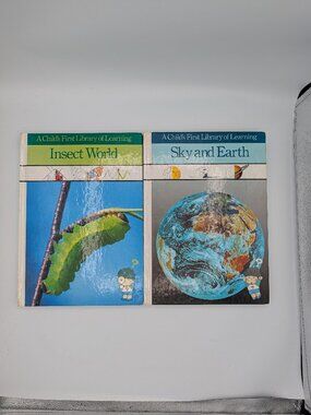 A Child's First Library of Learning 2 Book Lot Insect World Sky and Earth